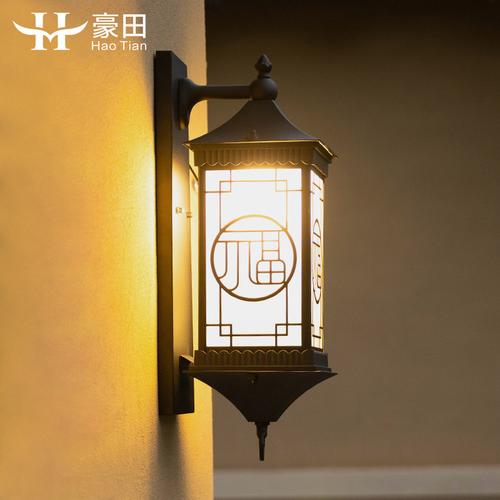 现代新中式太阳能户外壁灯 让庭院在光影中诉说东方雅韵